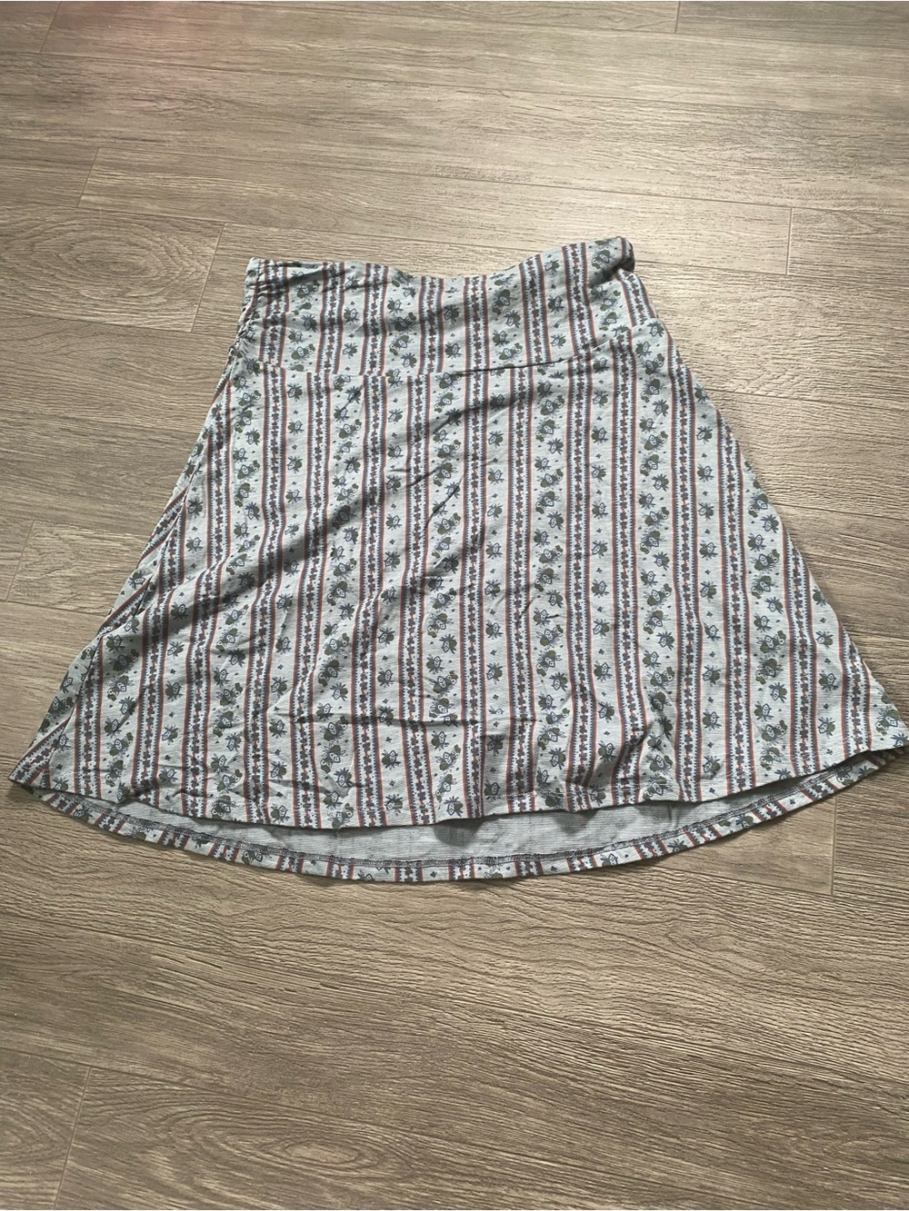 Toad&Co graphic print Chaka knit skirt,